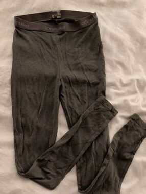 Icebreaker Olive Green Merino Leggings
